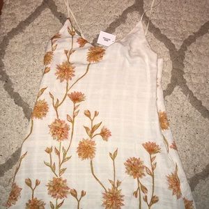 Kimchi Blue white linen M Cambridge slip dress